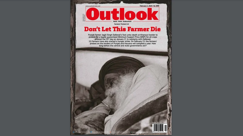 Outlook magazine cover - farmers protest