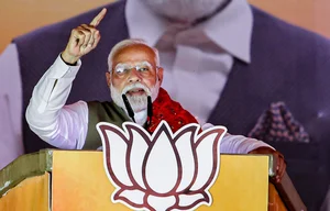 | Photo: PTI : PM Modi during election campaign in Katra, Jammu and Kashmir