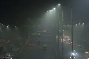 PTI : Vehicles ply on road amid fog, in New Delhi, Saturday, Jan. 4, 2025. 