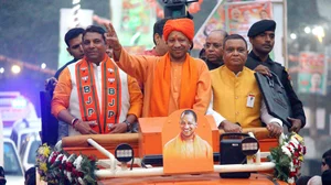 PTI : Uttar Pradesh Chief Minister Yogi Adityanath during a roadshow in support of BJP candidate Sanjeev Sharma ahead of the Ghaziabad Assembly constituency bypoll, at Vijaynagar in Ghaziabad, Uttar Pradesh, Saturday, Nov. 16, 2024.