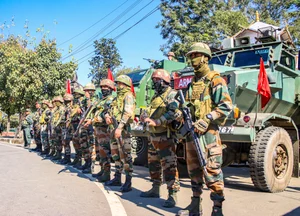 PTI : Security personnel deployed to maintain law and order in Manipur