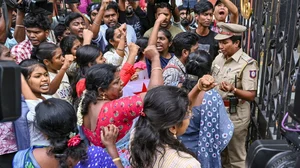 PTI : Members of the Students' Federation of India (SFI) stage a protest against the alleged sexual harassment of a girl student of Anna University that happened outside the university, in Chennai, Wednesday, Dec,25. 2024. 