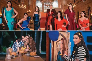 Screen grabs from Netflix : Delhi Fab Vs Bolly Glam: Snapshots from Fabulous Lives 
Vs Bollywood Wives 