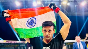 Photo: Special Arrangement : Indian wrestler Sangram Singh after his MMA win against Pakistan's Ali Raza Nasir.