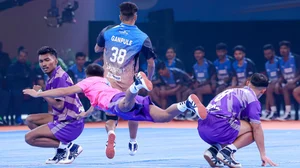 Kho Kho Federation of India : Action from the Kho Kho World Cup match between India and Nepal.