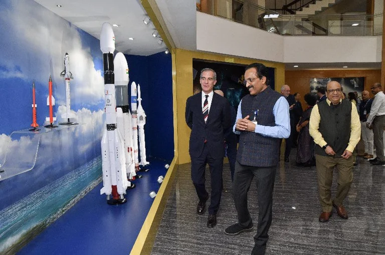 US Ambassador to India Eric Garcetti meets ISRO Chairman S Somanath - X/@USAmbIndia