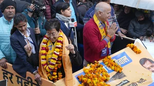 | Photo: Tribhuvan Tiwari For Outlook India : Atishi Leads Roadshow As CM Seeks 2nd Term From Kalkaji