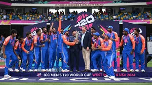 Photo: X | BCCI : India celebrating after winning the ICC T20 World Cup 2024.