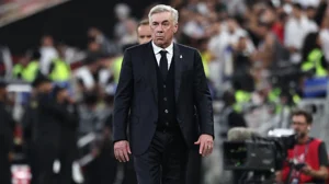 Carlo Ancelotti during Real Madrid's Supercopa win over Mallorca