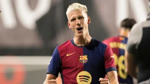 Dani Olmo came off the bench to score on his Barcelona debut against Rayo Vallecano