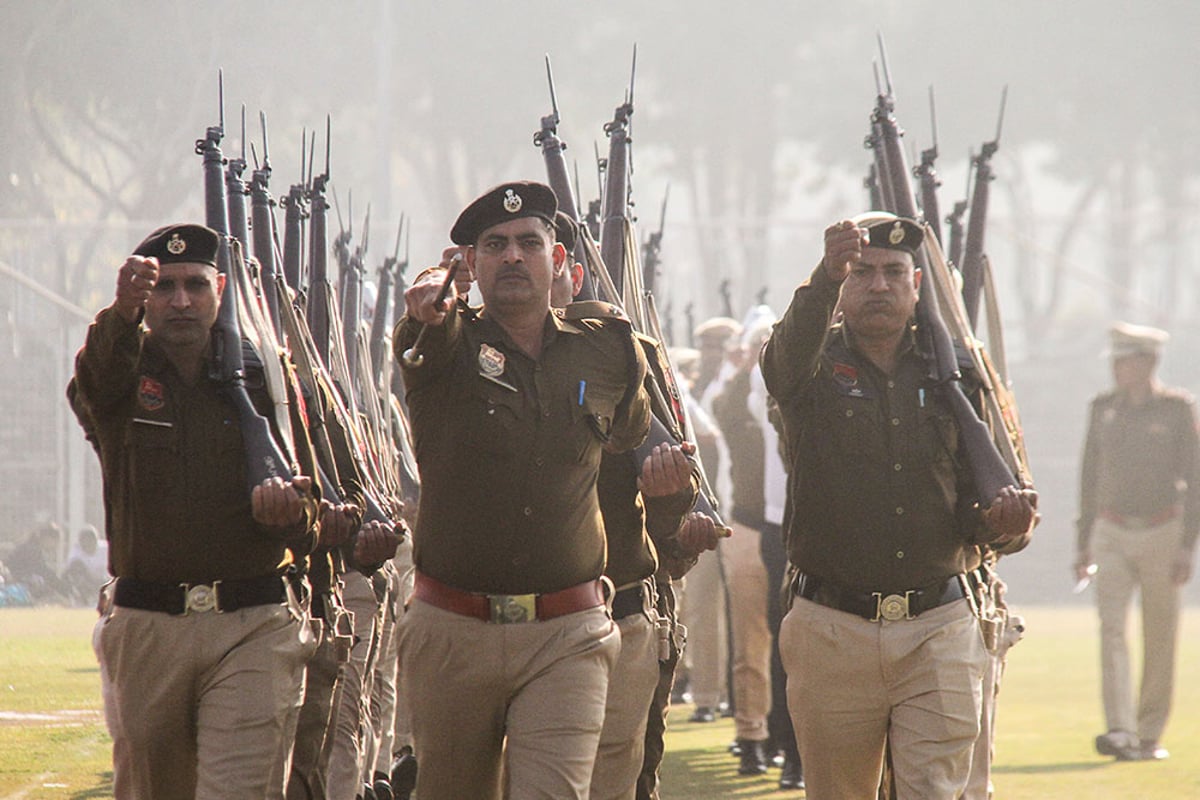 Rehearsal for Republic Day parade 2025