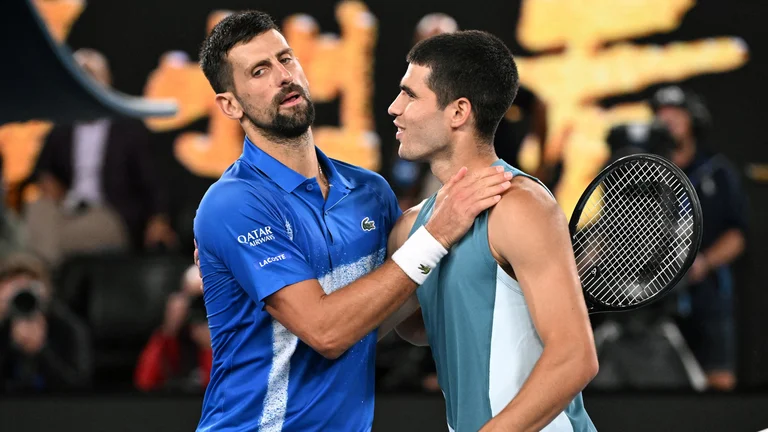 Novak Djokovic and Carlos Alcaraz - null