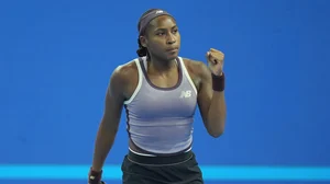 Coco Gauff came from behind to win in Beijing.