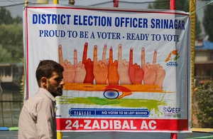 via Getty : Election Awareness Campaign In Kashmir