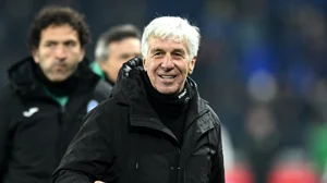 Gian Piero Gasperini during Atalanta's win over Empoli