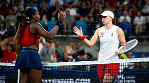 Iga Swiatek and Coco Gauff during the United Cup