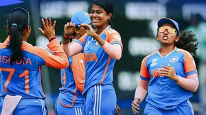 X | BCCI Women : India Women in action during Women's U-19 T20 World Cup 2025 match against West Indies. 