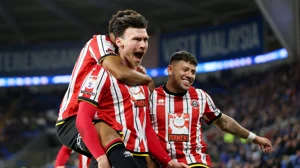 Kieffer Moore scored in Sheffield United's 2-0 win over Cardiff City