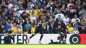 Luca Koleosho celebrates at Elland Road