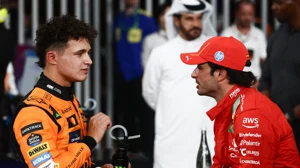 Lando Norris and Carlos Sainz at the Abu Dhabi Grand Prix