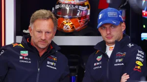 Christian Horner has defended Max Verstappen amid his row with George Russell