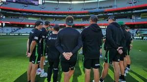 X | Melbourne Stars : Melbourne Stars team during a practice session at the MCG.