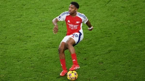 Myles Lewis-Skelly during Arsenal's 2-1 win over Tottenham.