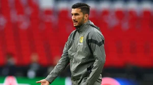 Nuri Sahin takes a training session ahead of the Champions League final.