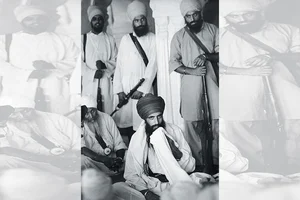 Photo: Sondeep Shankar : Final Moments: Bhindranwale addressing his last press conference at the Akal Takht on the eve of Operation Blue Star on June 2, 1984