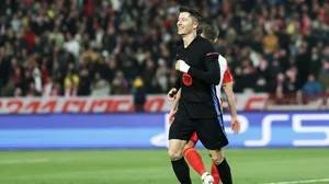 Robert Lewandowski scored twice in Serbia.