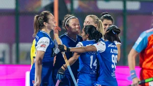 Photo: X | Soorma Hockey Club : Soorma Hockey Club players celebrating after a goal in the HIL.