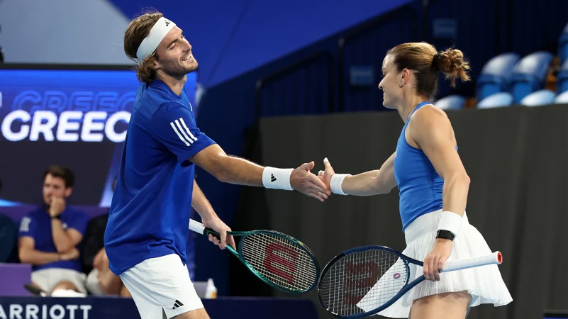 Stefanos Tsitsipas and Maria Sakkari