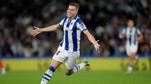 Real Sociedad's goalscorer Luka Sucic