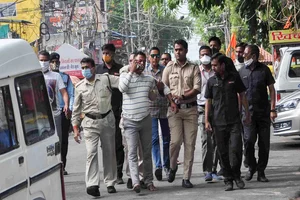 File image : On July 3, 2020, a team of cops was ambushed during an attempt to arrest Vikas Dubey and his men at the gangster's residence in Kanpur's Bikru village. 