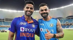 Photo: File : Suryakumar Yadav with Virat Kohli (R).