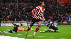 Wilson Isidor celebrates after scoring against Sheffield United