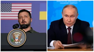 AP : L: Ukranian President Volodymyr Zelenskyy | R: Russian President Vladimir Putin