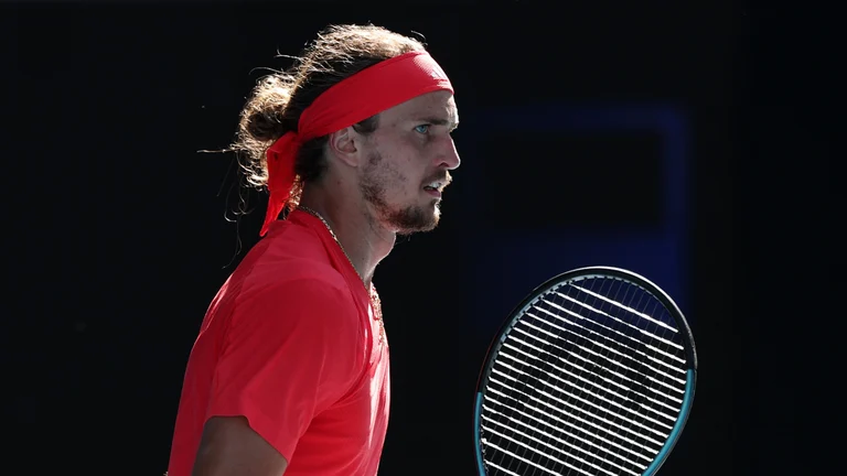 Alexander Zverev in action at the Australian Open. - null